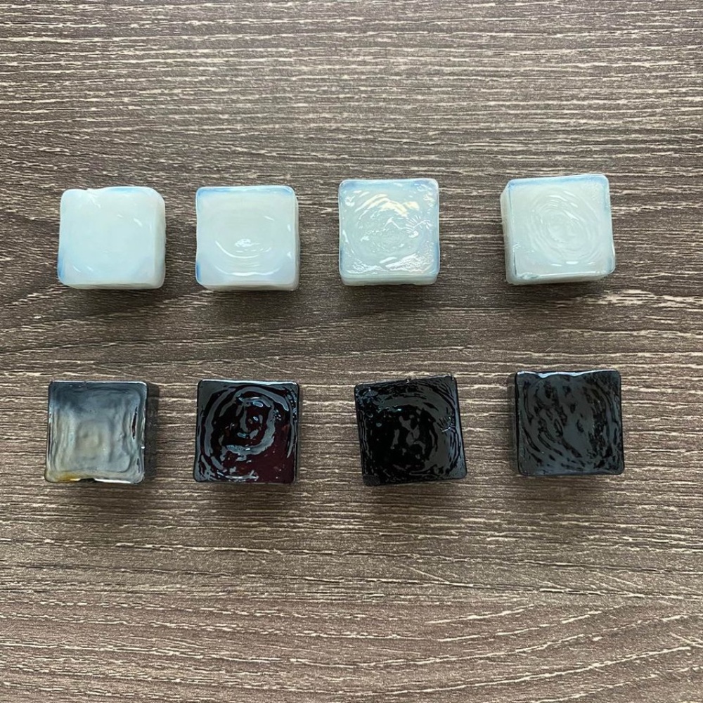 8 small tile magnets (handmade)